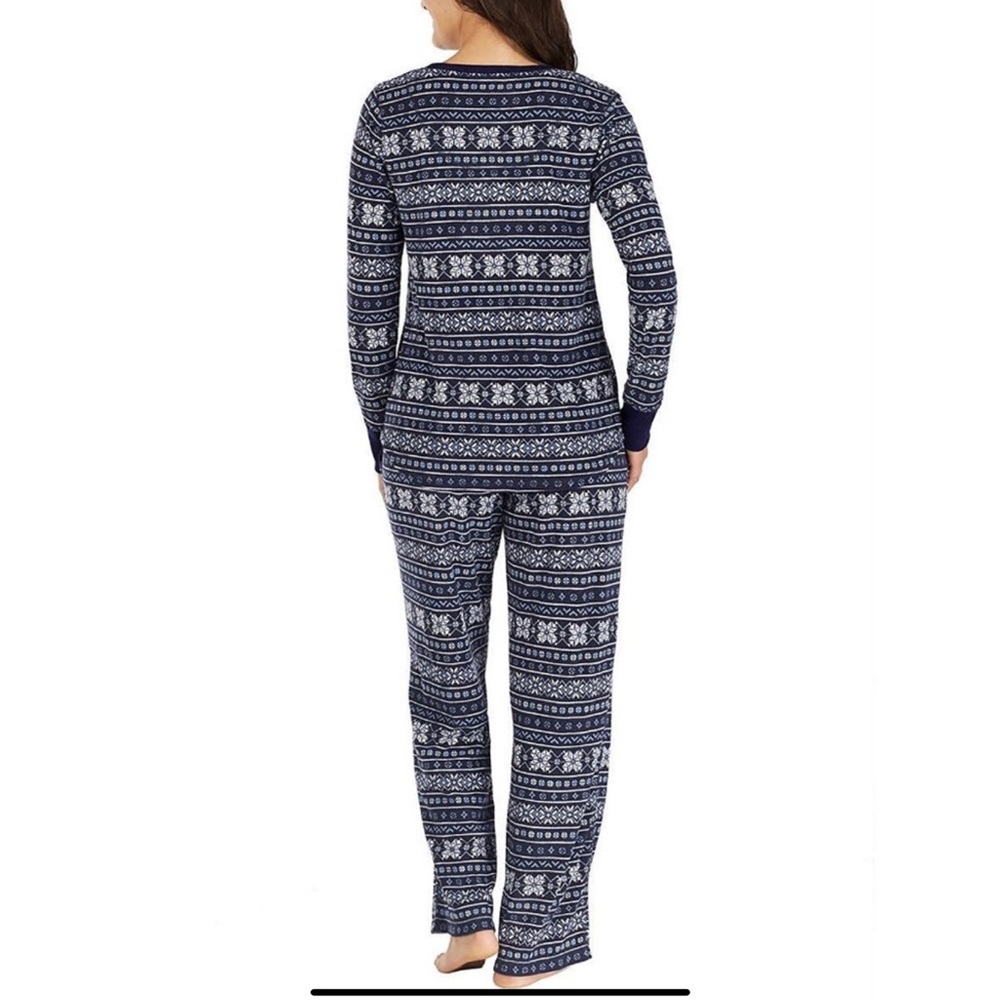 Nautical Womens 2 Piece Fleece Pajama Sleepwear Set